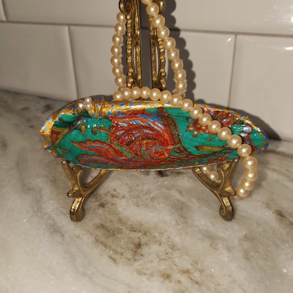 ⚜️💜⚜️Handcrafted Natural Angle Wing Trinket Shell Dish 🐚
